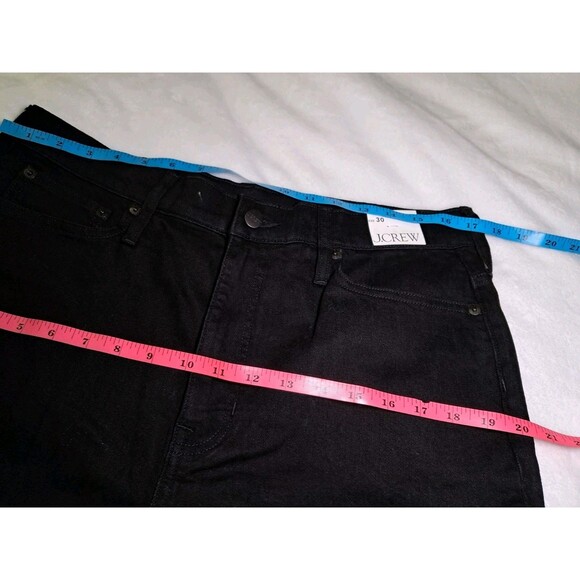 J. Crew Denim Trouser In 1996 Semi-Stretch Black Wide Leg CC557 $158 Size 30 NWT - Picture 9 of 12